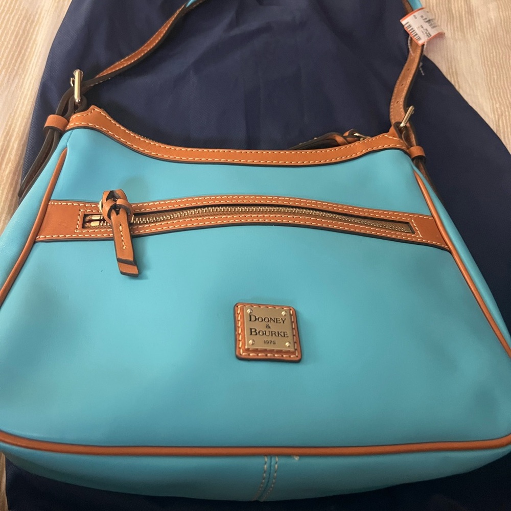 Dooney & Bourke Turquoise and Tan Women's Bag